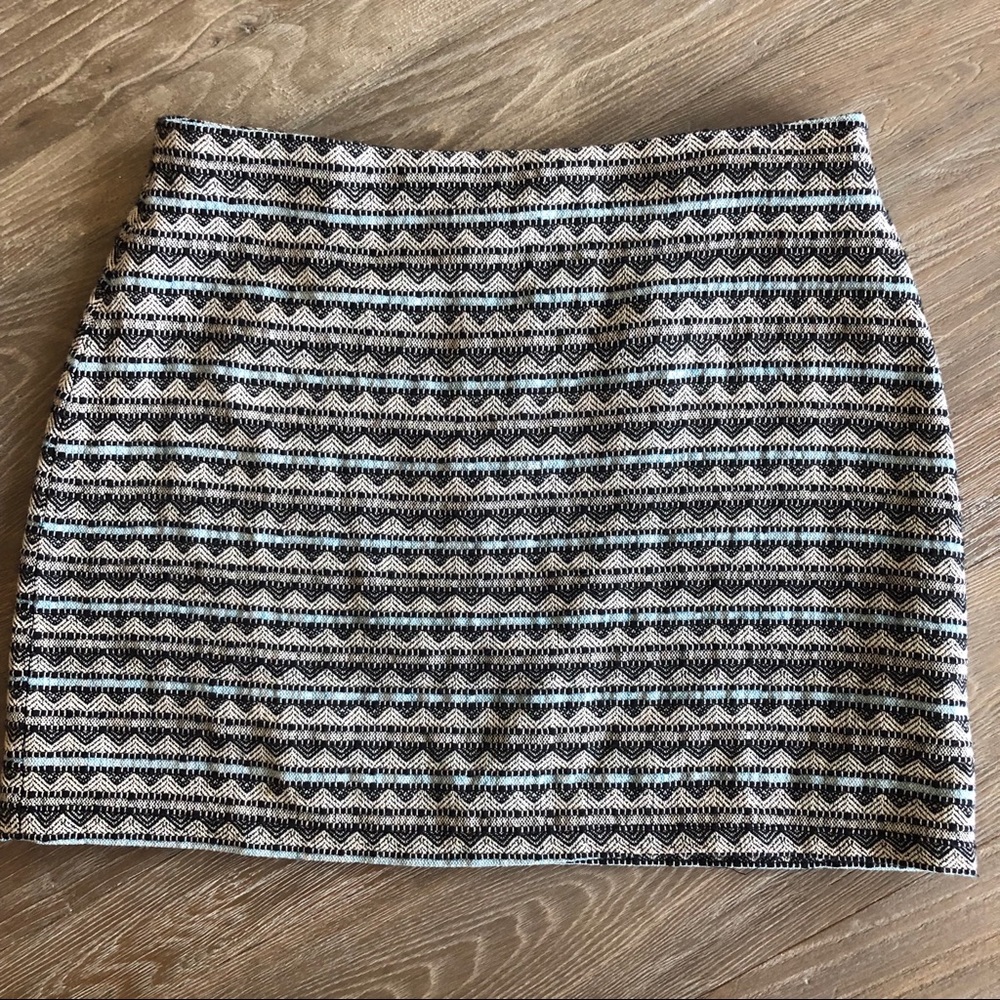 Alya black, white and blue skirt with zipper sz M